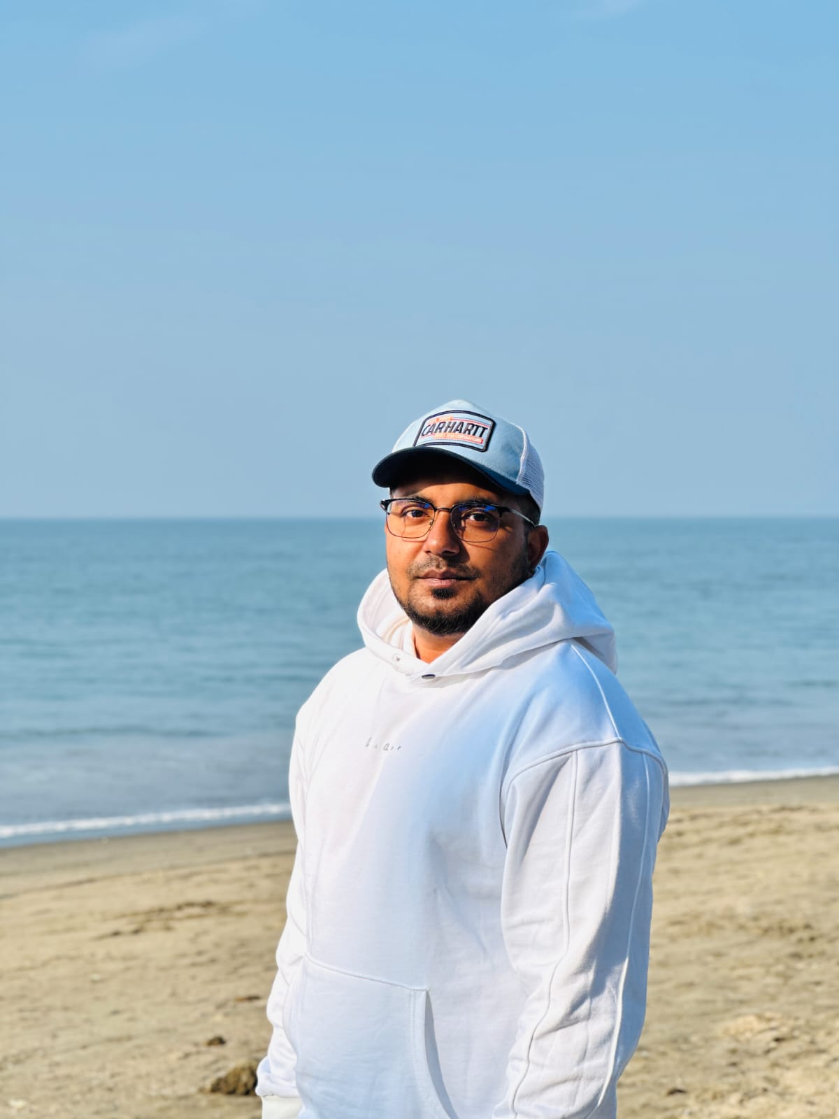 Jahir Ahmed at the beach